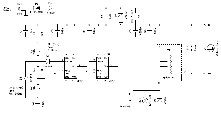 Circuit diagram of the power supply (click to enlarge)