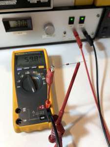 Measuring the leakage current of a 1N4148 diode. (click to enlarge)