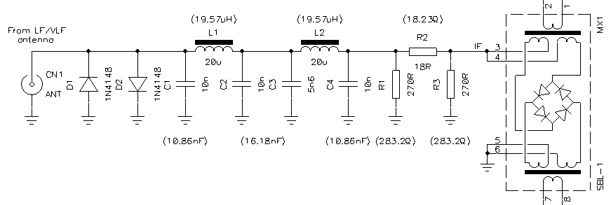 Circuit diagram of the input block