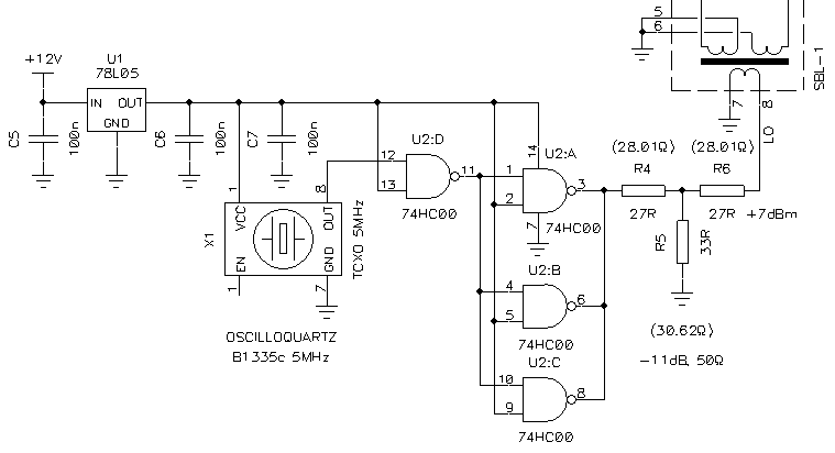 Circuit diagram of the local oscillator block
