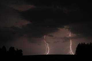 Lightning strikes from my window, 85mm f/5.6 17s ISO-100