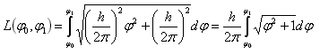 L=(h/(2*pi))*int((phi^2+1)dphi)