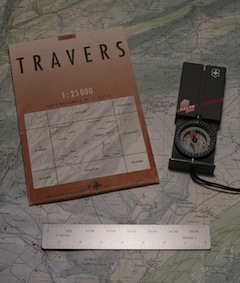 Some Swiss maps, compass and ruler